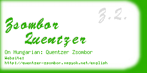 zsombor quentzer business card